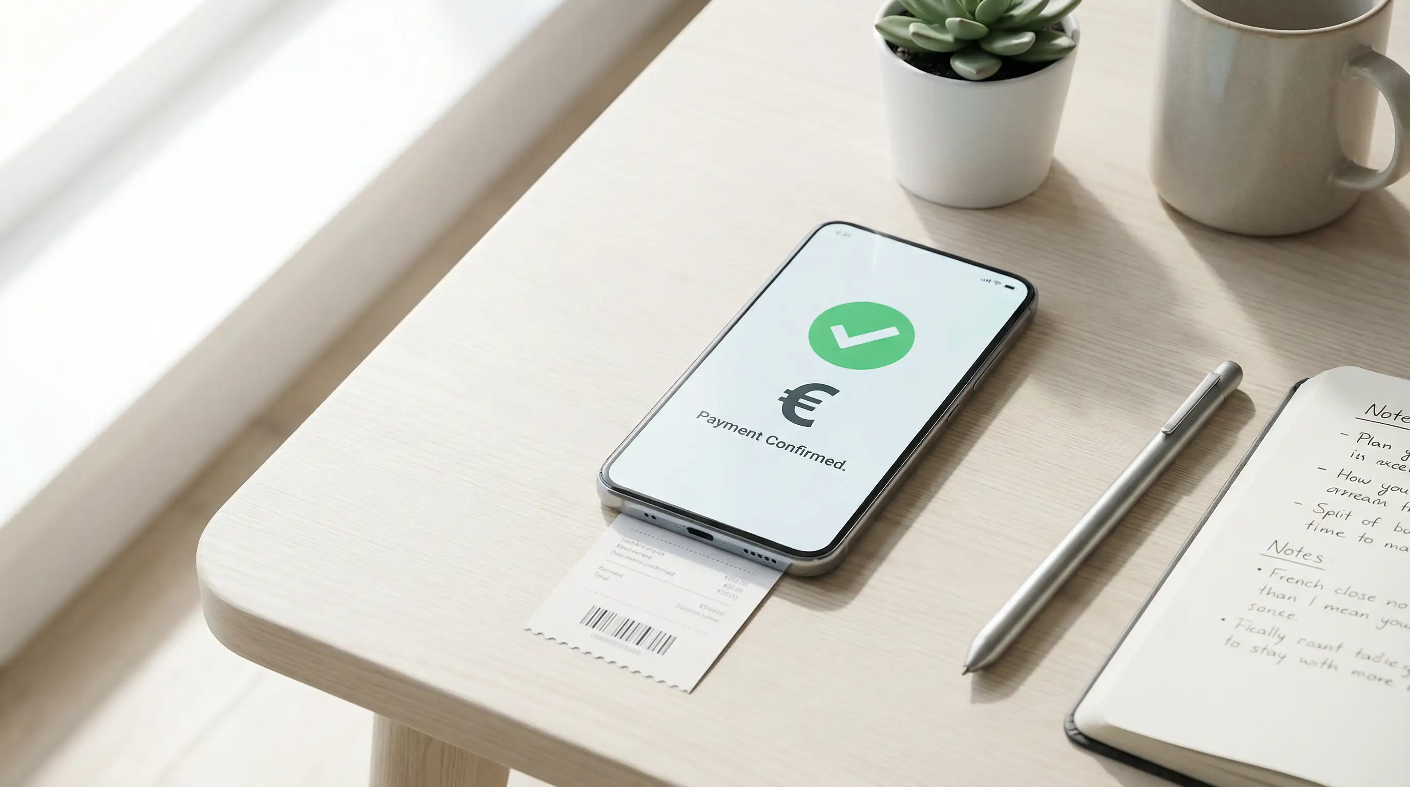 Metodi di pagamento scommesse: smartphone con schermata di pagamento digitale e simbolo €